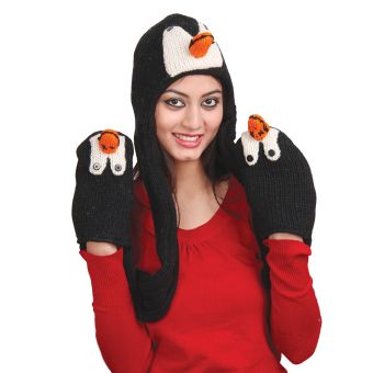 Penguin Animal Hat w' Scarves