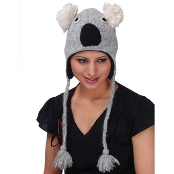 KOALA FACED ANIMAL HAT [GREY] [AFH0025-GY-ONE SIZE]