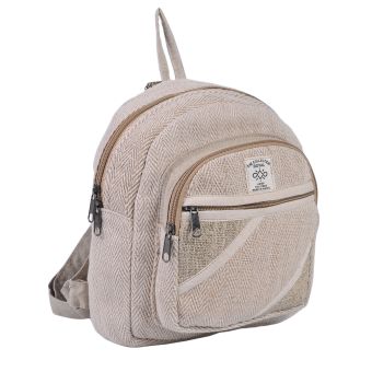 Hemp &amp; Cotton Mini Back Pack Bag [NATURAL] [BPBN2327-NAT-ONE SIZE]