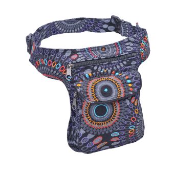 The Collection Royal Folk Theme Print and Embroidery Cotton Fanny Pack E