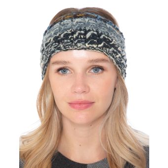 Cable Knit Woolen Headband [BLACK] [HN2102-BL-ONE SIZE]