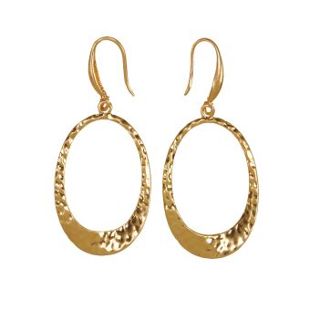 Metal Oval Earrings [As Is] [JER1994-GOLD-ONE SIZE]