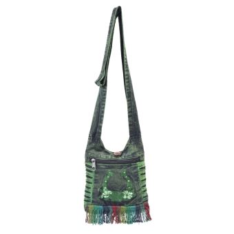 Horse Shoes Embroidery Mini Hobo Bag [GREEN] [MBN2305-G-ONE SIZE]