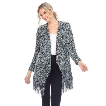 Long Shaggy Cardigan [As Is] [SC19602-GY-S]
