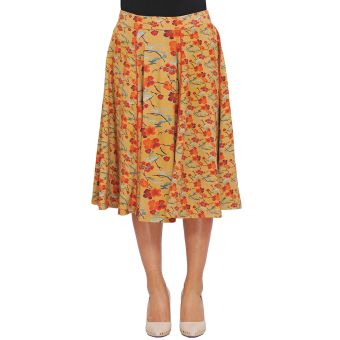 Floral Printed Organic Cotton Skirt