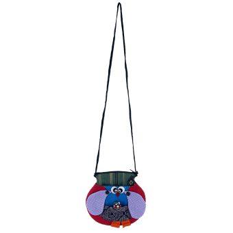 Owl Patchwork Mini Messenger Bag