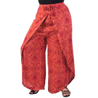Rayon Print Butterfly Trouser [RED] [UF2314-R-S/M]